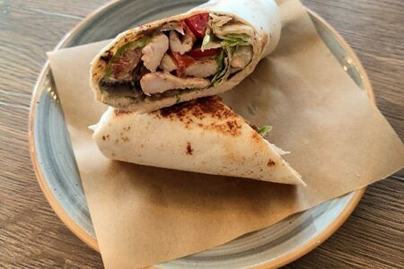 Шаурма с курицей и грибами