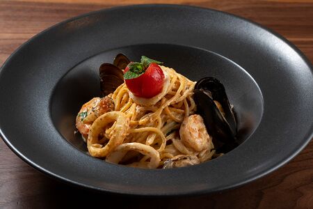 Спагетти с морепродуктами (Deniz Urunlu Spagetti)