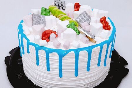 Торт Праздник (голубой)