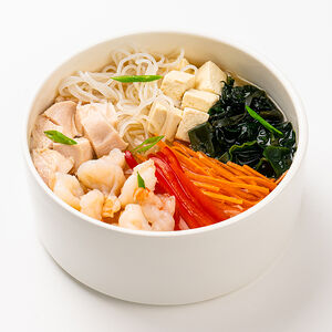 Суп большой с креветками и курицей