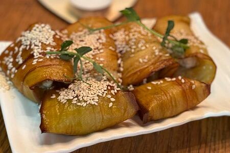 Рулетики из баклажанов