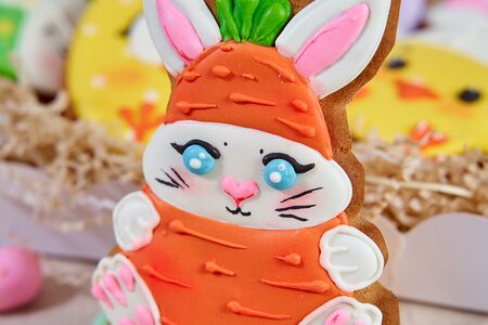 Медовый пряник Морковный зайка