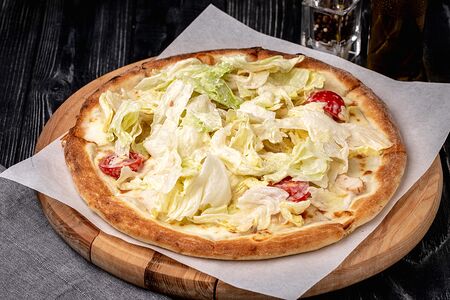 Пицца Цезарь с креветкой