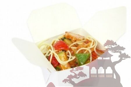 Вок свинина с лапшой и овощами по-пекински