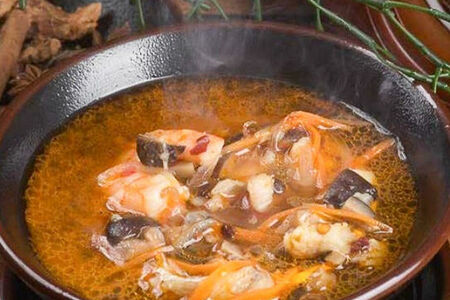 Шанхайский суп с морепродуктами