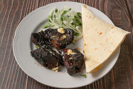 Шашлык из говяжьей печени