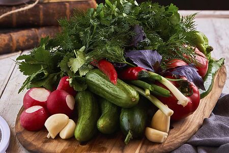 Кавказские овощи и зелень
