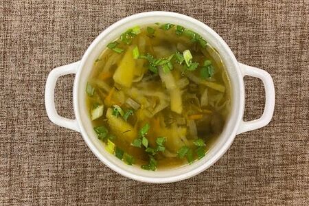 Щи с грибами