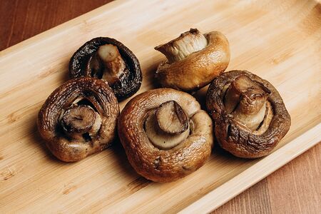 Грибы на мангале