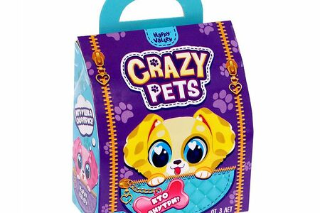 Игр-сюрприз Crazy Pets с наклейками (фиолетовые)