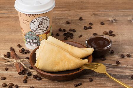 Блины с шоколадом