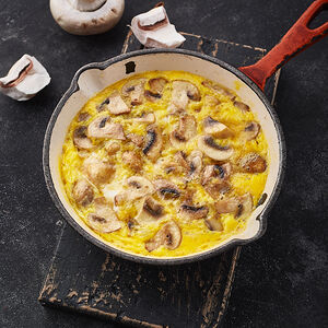 Ձվածեղ պանրով և սնկով