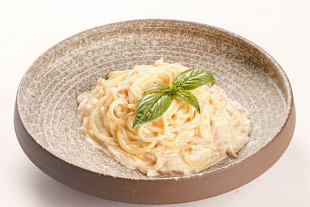 Карбонара с ветчиной из индейки