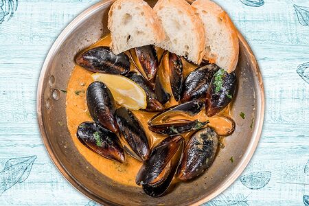 Мидии в соусе том ям