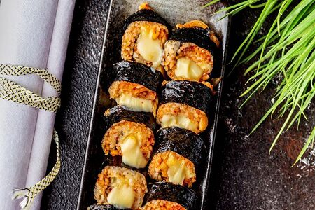 Кимпаб с кимчи и моцареллой