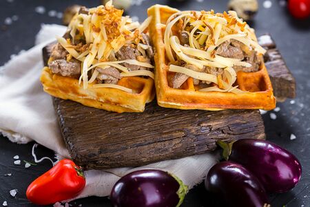 Вафли с печенью по-Боярски