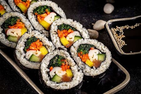 Кимпаб с семгой