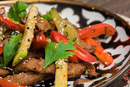 Жигар (говяжья печень) по уйгурски