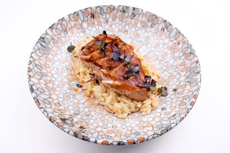 Куриная грудка с орзо