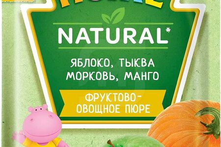 Heinz Пюре фрук-овощ Яблоко/ Тыква/ Морковь/ Манго