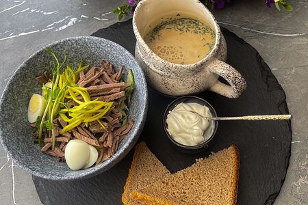 Окрошка с говядиной