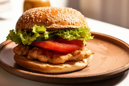 Бургер Куриный со стрипсами