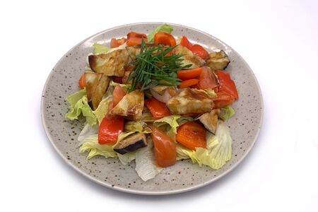 Теплый с баклажанами