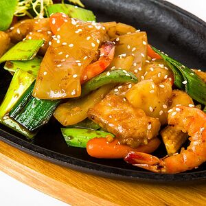 Тепан с морепродуктами