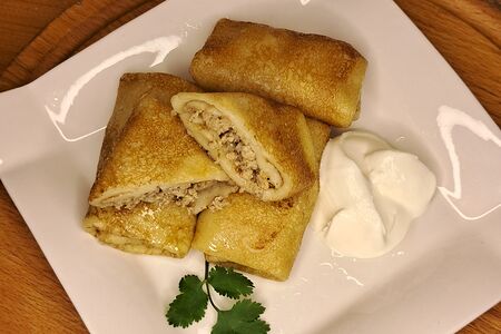 Блинчики с мясом