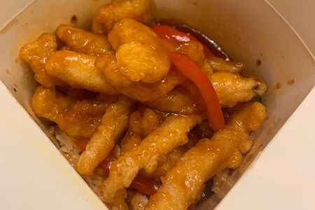 Вок куриное филе с рисом