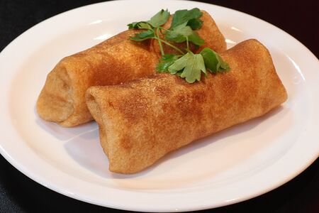 Блинчики с семгой и сыром