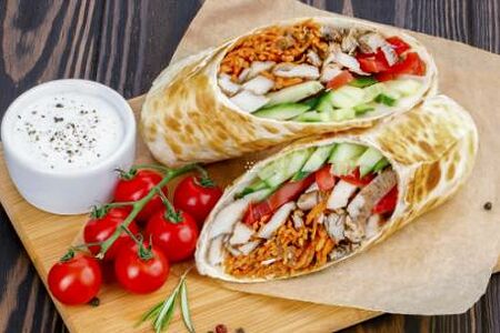 Шаверма с морковью по-корейски