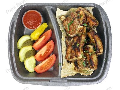 Ребра свинины на углях (гарнир1)