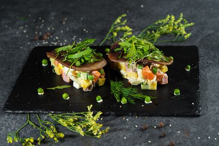 Салат с трех видов мяса