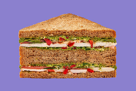 Сэндвич с курицей и песто двойной