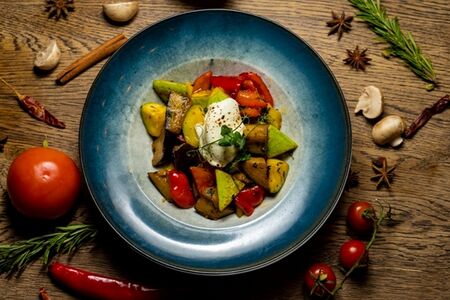 Рататуй с козьим сыром