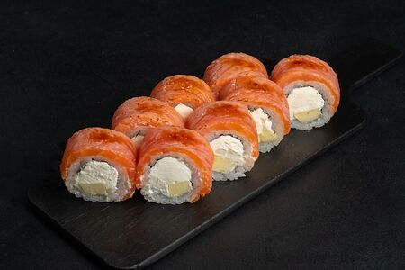 Лосось-карамель-авокадо