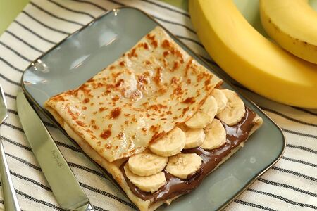 Блин с нутеллой и бананом
