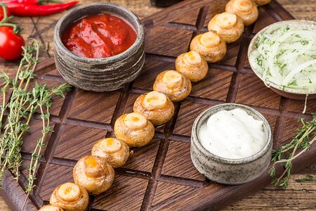 Шашлык из шампиньонов