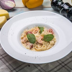 Фетучини с тигровыми креветками