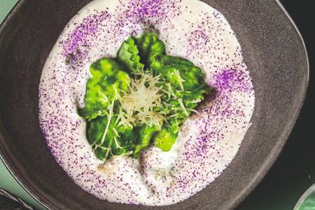 Шпинатный равиоли с 4 видами сыра