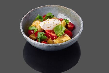 Хрустящий баклажан с томатами