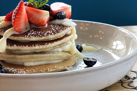 Панкейки со сливочным соусом