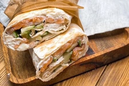 Шаурма с лососем