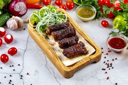 Печень баранья в жировой сетке