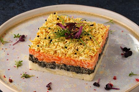 Салат Мимоза Веган, без глютена