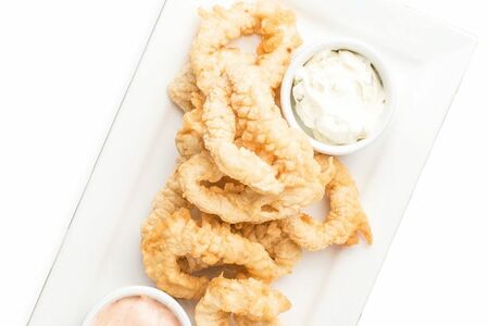 Кольца кальмара в кляре