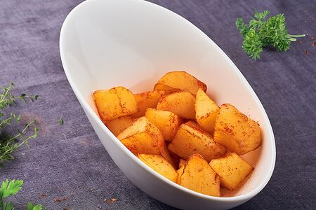 Жареный отварной картофель