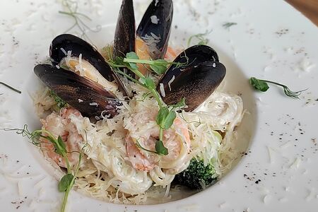 Спагетти с морепродуктами