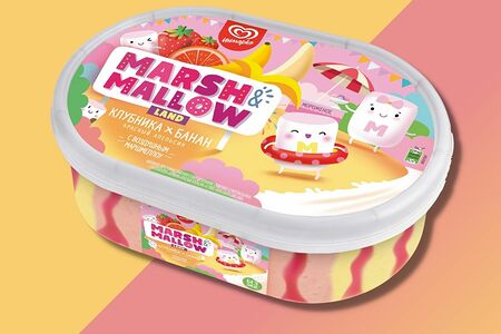 Marsh&mallow land вкус Клубника-Банан-Красный апельсин c воздушным маршмеллоу